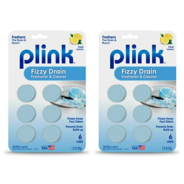 Plink Fizzy Drain Cleaner, 12 Tablets, Lemon Scent