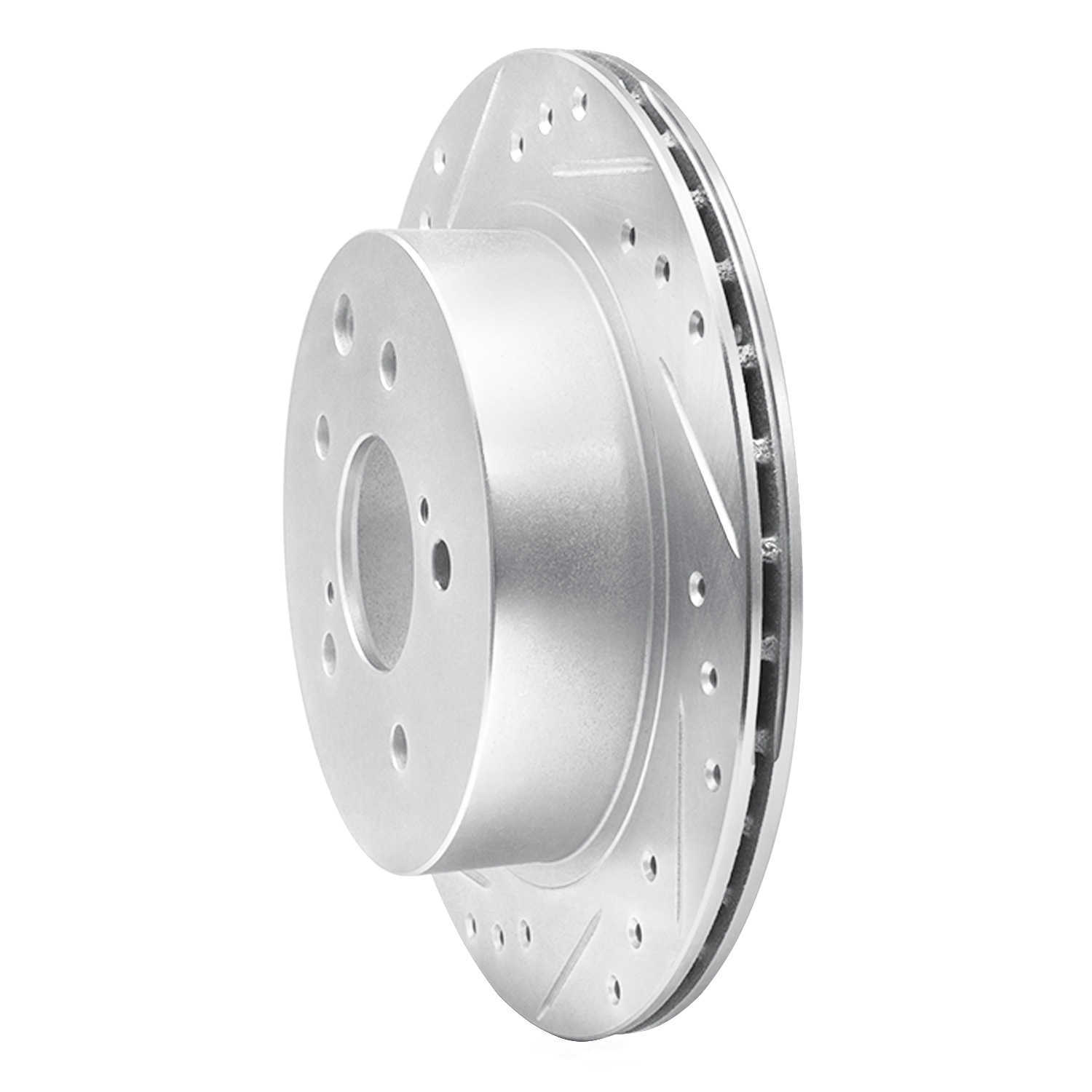 Dynamic Friction Company 631-68004L DFC Brake Rotor - Drilled And Slotted - Silver