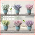 thumbnail image 6 of 14.6-inch Indoor Lavender Artificial Flower, 5 Heads Fake Artificial Lavender Bunch, Fake Lavender Flowers Stems, Artificial Flower Lavender Pick for Home Table Indoor Outdoor Wedding, 6 of 8