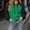 Green, variant on Women's Cable Knit Sweater Shirts Liweisiy Hoodie Long Sleeve Drawstring Baggy Soft Sweatshirts Color Block Reglan Casual Tops Black M