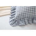 thumbnail image 6 of Plaid Square Pillow Shams with Ruffles Checkered Throw Pillow Covers 18"x18" 2-Pack,Gingham Pillowcases Washed Cotton Zipper Clousure for Cottage Bed/Sofa (Dust Blue and White, 18"x18"), 6 of 9