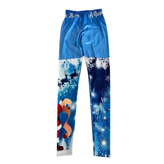 2025 Clearance! Womens Clearance asdoklhq Yoga Pants for Women,Womens Casual Christmas Printed Tight Leggings High Waist Long Yoga Pants