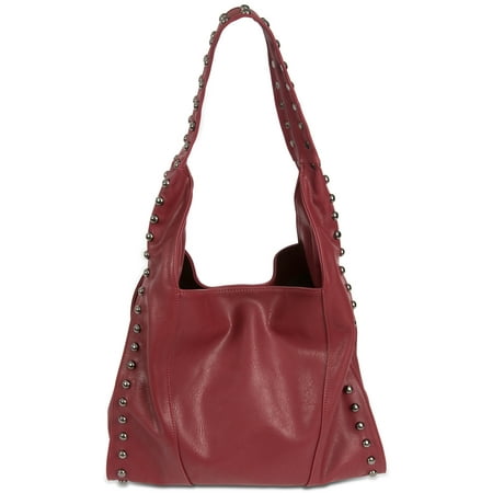 H2Z Handbags - Burnt Orange Over The Should Large Studded Fall