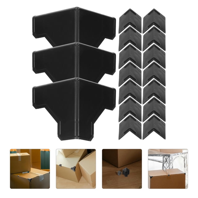 NUOLUX 100Ud Protector De Esquinas Para Muebles De En PP Color Negro Para Uso En Hogar