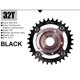thumbnail image 4 of Eigraketly Juego de bielas para bicicleta 104BCD, bielas redondas resistentes, pieza para deportes al aire libre Ciclismo Negro 32T Eigraketly OD020864-01, 4 of 6