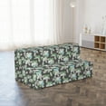 thumbnail image 2 of Floral Foldable Mattress, Abstract Flowers and Leaves, 78.7" x 47.2", Grey Pale Sage Green, by Ambesonne, 2 of 4