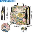 thumbnail image 2 of FORMRS Zipper Binder with Shoulder Strap 2-inch Ring 500 Sheet Capacity File Bag, Pink Floral Wave, 2 of 5