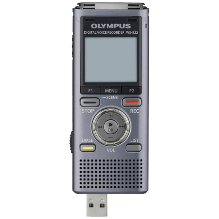 Olympus WS-822 Blue Voice Recorders with 4 GB Built-in-Memory 