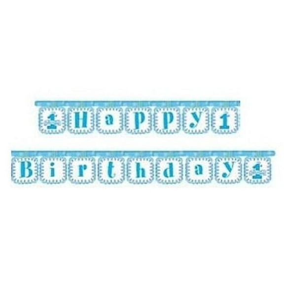 1st Birthday 'Little Champ' Boy Happy Birthday Banner (1ct)