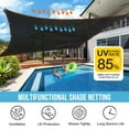 thumbnail image 6 of Livhil Garden 80%-85% Shade Cloth, Resistant Sun Shade Net 10x6.5FT Mesh Tarp, Shade Trap Shade Cloth for Plants Patio, Black, 6 of 7