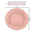 thumbnail image 4 of Home Weavers Radiant Collection Bathroom Rug 100% Cotton Tufted Round Shape Bathroom Rug, Soft & Absorbent Bath Rugs, Non-Slip Bath Rug, Machine Wash Dry Bath Mats - 22" Round, Pink, 4 of 9