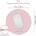 thumbnail image 4 of tapis De Souris Rond 220x220x2mm, Antidrapant Tapis De Bureau Cuir Pu Tanche Pour Ordinateur Clavier Gaming Double Face, Nude Rose/argent, 4 of 5