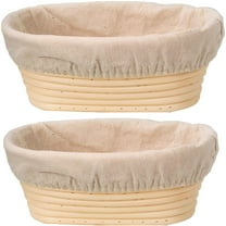 ACDANC Oval Dough Banneton Brotform Rattan Bread Proofing Proving Baskets 3 Sizes
