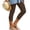 Brown, variant on Yoga Leggings for Women Skinny Fitness Dance Capris High Waist Cropped Trousers Gym Workout Clothes Brown M