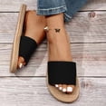 thumbnail image 5 of Dakaela Summer House Slippers for Women Open Toe Indoor Linen Beach Shoes Casual Walking Slides, 5 of 8