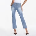 thumbnail image 5 of Wutalume Low Rise Jeans for Women Wide Leg Straight Cut, Stretch Denim with Pockets, Loose Fit Comfort for Casual Wear,Light Blue M, 5 of 7