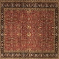 thumbnail image 1 of Ahgly Company Indoor Square Oriental Brown Industrial Area Rugs, 7' Square, 1 of 4