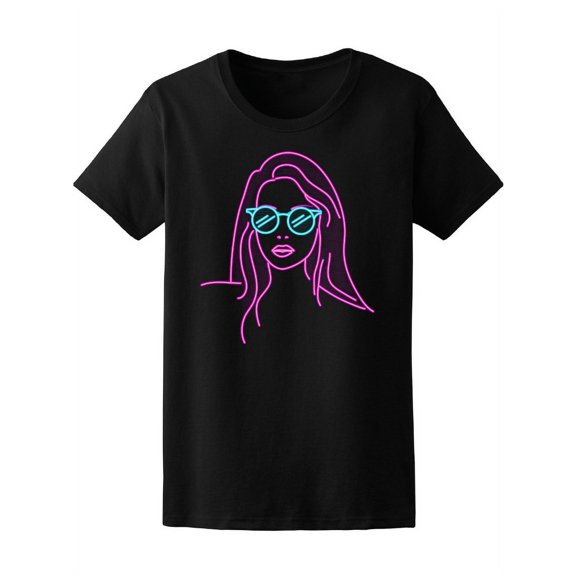 Colors Long Hair Girl In Sharp Effect T-Shirt Women -Image by Shutterstock, Female Medium