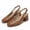 Brown, variant on Women Pumps Square Toe Slingback Mid Block Heel Women's Dress Shoes Office Party