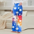 thumbnail image 3 of Womens 4th of July Pajama Pants Patriotic Star and Stripes Print Pj Pants Soft Sleepwear 4th of July Pants, 3 of 6
