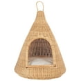 thumbnail image 2 of SAFAVIEH Tifa Regular Elevated Style Cat Bed with Cushion, Natural Honey/White, 2 of 14