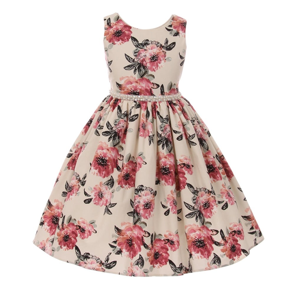 floral print flower girl dresses