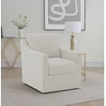 thumbnail image 2 of Winter Upholstered Sloped Arm Accent Swivel Chair Beige, 2 of 11