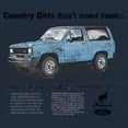 thumbnail image 3 of Ford Bronco Country Girls Don't Need Roads Sweatshirt Vintage Truck Fan 4x4 Off Road Adventure Classic Car Crewneck, 3 of 7
