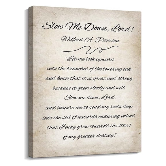 Slow Me Down Lord Poetry Poster Poem Wall Art poster for Bedroom for Bathroom poster