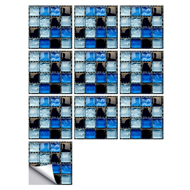 3D Tile Stickers for Kitchen 1Set 10Pc Self Adhesive Tile 3D Sticker Kitchen Bathroom Wall Sticker Decoration Self Adhesive Wall Tiles