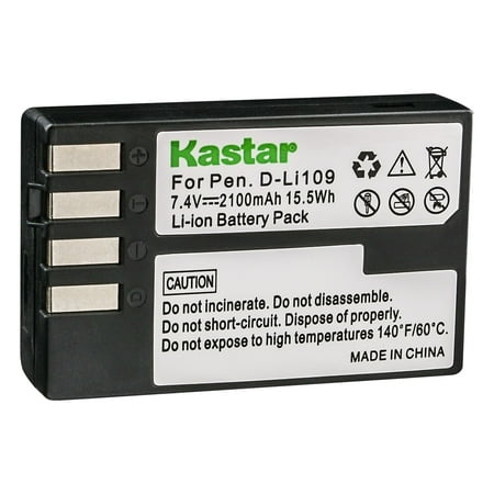 Kastar DLi109 Battery 1-Pack Replacement for Pentax D-Li109 Battery Pentax D-BC109 Charger Pentax K-R KR K-30 K30 K-50 K50 K-70 K70 K-500 K500 K-S1 KS1 K-S2 KS2 KP KF DSLR Camera