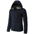 thumbnail image 5 of H2H Mens Casual Slim Fit Zip-up Hoodie Fleece Lining Active Zip-up Winter Jackets NAVY US 3XL/ASIA 4XL (CMOHOL081), 5 of 6