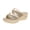 Gold, variant on Glitter Two-Strap Wedge Slide Sandals – Casual Platform Mules for Women