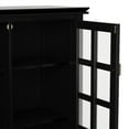 thumbnail image 4 of Artisan 38 inch Wide Solid Wood Medium Storage Cabinet in Black, 4 of 9