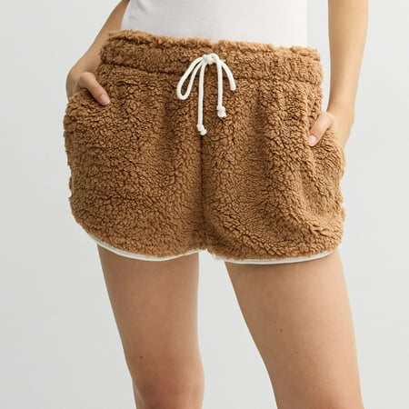 Juniors' madden girl Contrast Tipping Dolphin Shorts Color: Macroon Size: X LARGE