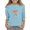 Sky Blue, variant on GiLiling Girls 3/4 Sleeve Crewneck Sweatshirt, Colorful Art Print Basic Blouse, Relaxed Fashion Top for Shopping Trips and Casual Friend Gatherings
