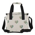 thumbnail image 2 of Insulated Cooler Bag with Multiple Pockets Lightweight Lunch Box Tote for Travel Beach Camping Office Emerald Green Hearts Pattern, 2 of 7