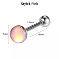thumbnail image 4 of QQTDFG 1 Piece 14g Stainless Steel Tongue Ring Barbell Tongue Piercing Body Jewelry-Style1 Green, 4 of 9