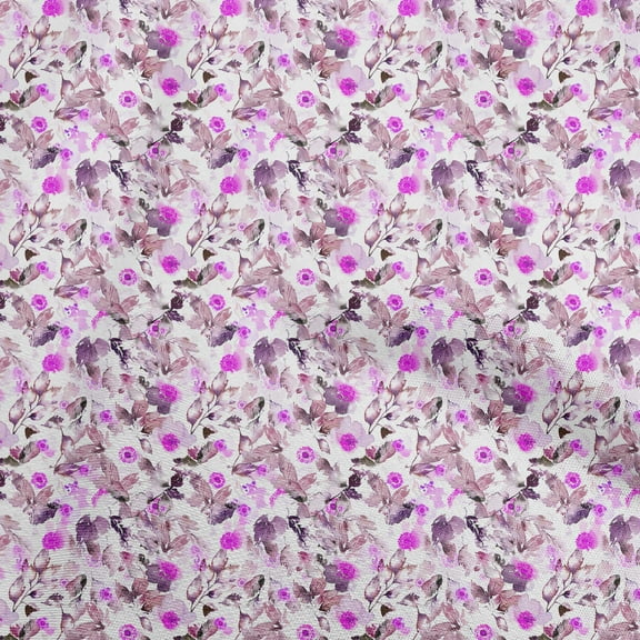 oneOone Georgette Viscose Purple Fabric Water Color Dress Material Fabric Print Fabric By The Yard 42 Inch Wide