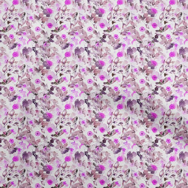 oneOone Rayon Purple Fabric Water Color Sewing Material Print Fabric By The Yard 56 Inch Wide