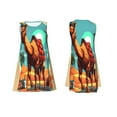 thumbnail image 7 of KLL Cool Camel Oasis Vibes Pattern Womens Summer Dresses 2025,Loose Round Neck Sleeveless Sundresses Tank Dresses with Pockets, 7 of 7