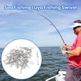 thumbnail image 3 of 30Pcs Fishing Swivel Anti-knotting High Speed 8-Figure Strong Pulling Force 8-ring Fishhook Snap Connector Outdoor Fishing-10, 3 of 8