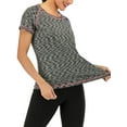 thumbnail image 2 of Women Quick Dry Moisture Wicking Yoga Top O-Neck Activewear Sport Running Short Sleeve Tee, 2 of 6