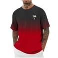 thumbnail image 1 of Camisas de Manga Larga para Hombres Imprimir Casual Cuello Redondo Blusa de Manga Corta, Camisas de Lino para Hombres, 1 of 8
