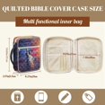 thumbnail image 7 of TSOVTHRID Bible Cover Church Bag for Christian, Bible Case with Zipper Closure, Quilted Protective Carrying Book Case for Girls Bibles Study Supplies, Statue of Liberty American Flag Print, 7 of 7