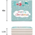 thumbnail image 3 of FMSHPON Merry Christmas Set of 4 Coaster for Drinks, Absorbent Ceramic Stone Coasters Cup Mat with Cork Base for Home Kitchen Room Coffee Table Bar Decor, 3 of 4