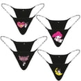 thumbnail image 3 of Y2K Tanga de cadena de Metal para mujer, ropa interior Sexy de dibujos animados, Hello Kitty, Mymelody, Kuromi, cintura baja, pantalones en T, regalos, 3 of 4