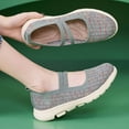 thumbnail image 4 of Women's Platform Wedge Orthopedic Walking Shoes Comfortable Fashion Knit Non Skids Slip on Nursing Loafers Ortho Sneakers, 4 of 7