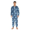 thumbnail image 6 of joogoo Whales Stars Navy Unisex Adults Onesies Pajamas Jumpsuits L, 6 of 7