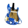 thumbnail image 4 of TISHITA Guitar Shaped Backpack Creative Fashion PU Leather for Work Holiday Vacation Dark Blue, 4 of 8